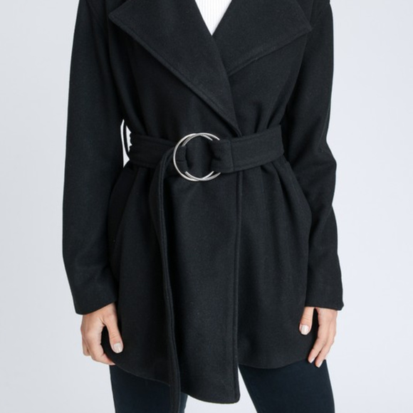 **PRICE FIRM** Belted Long Sleeve French Coat - Picture 3 of 8